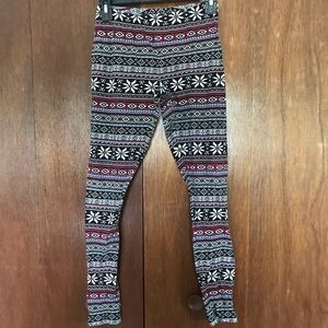 Forever 21 snowflake leggings